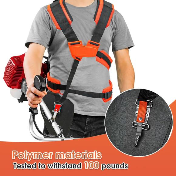 Trimmer Shoulder Strap Padded Universal Adjustable Weed Eater Brush Harness - Picture 4 of 5